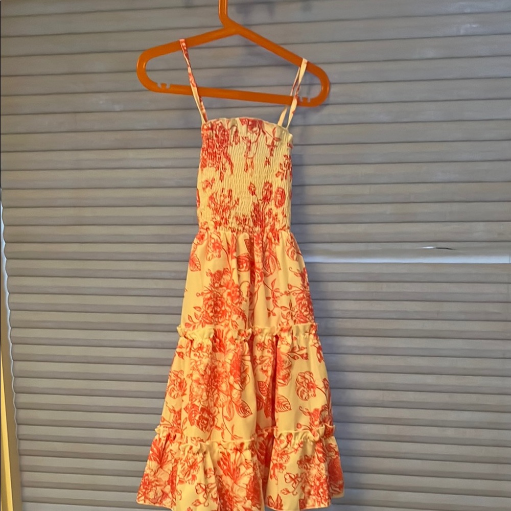 Pink Floral Print Summer Dress - Picture 3 of 5